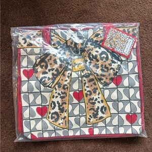 Brighton Red and Leopard Print Tote